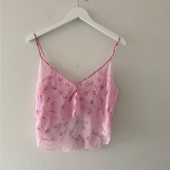 SKIMS Romance Lace Silk Pink Cami S - Picture 4 of 6